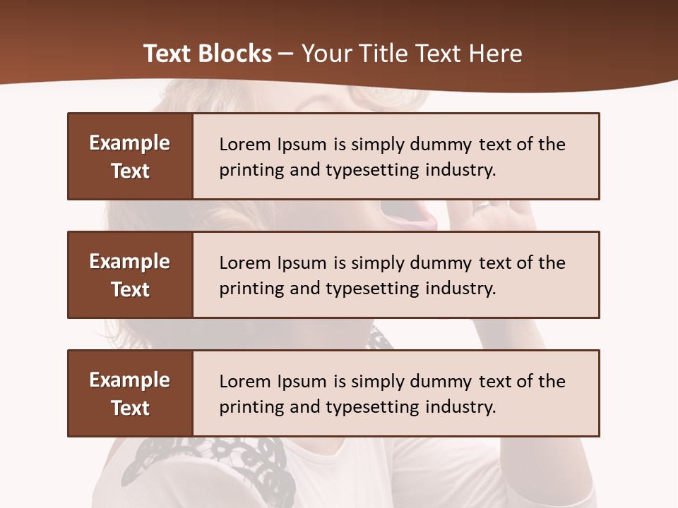 Businesswoman Shouting One PowerPoint Template
