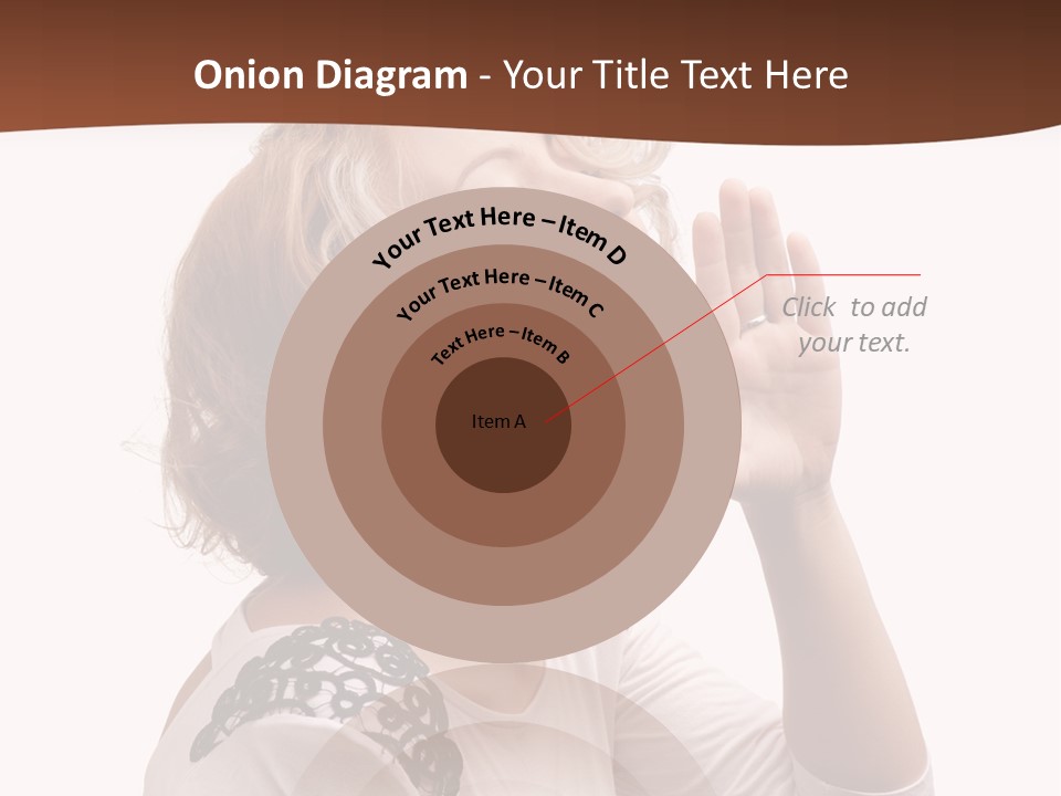 Businesswoman Shouting One PowerPoint Template