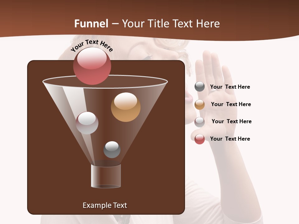 Businesswoman Shouting One PowerPoint Template