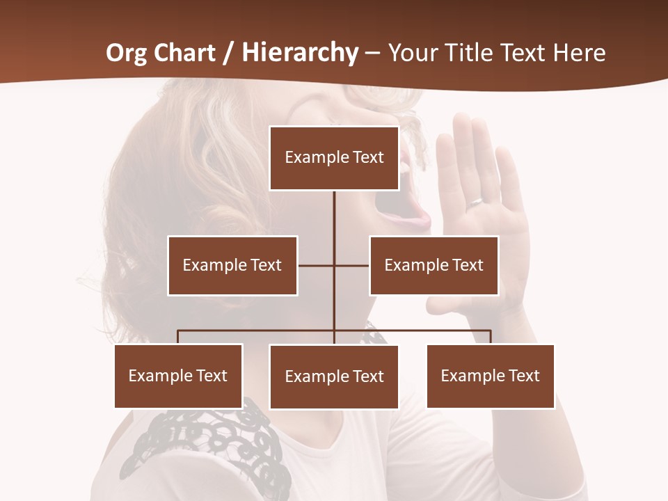 Businesswoman Shouting One PowerPoint Template