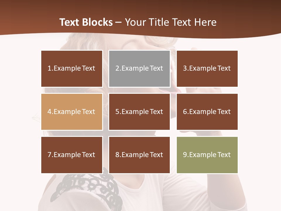 Businesswoman Shouting One PowerPoint Template