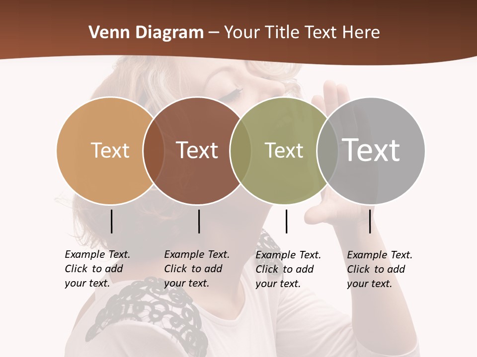 Businesswoman Shouting One PowerPoint Template