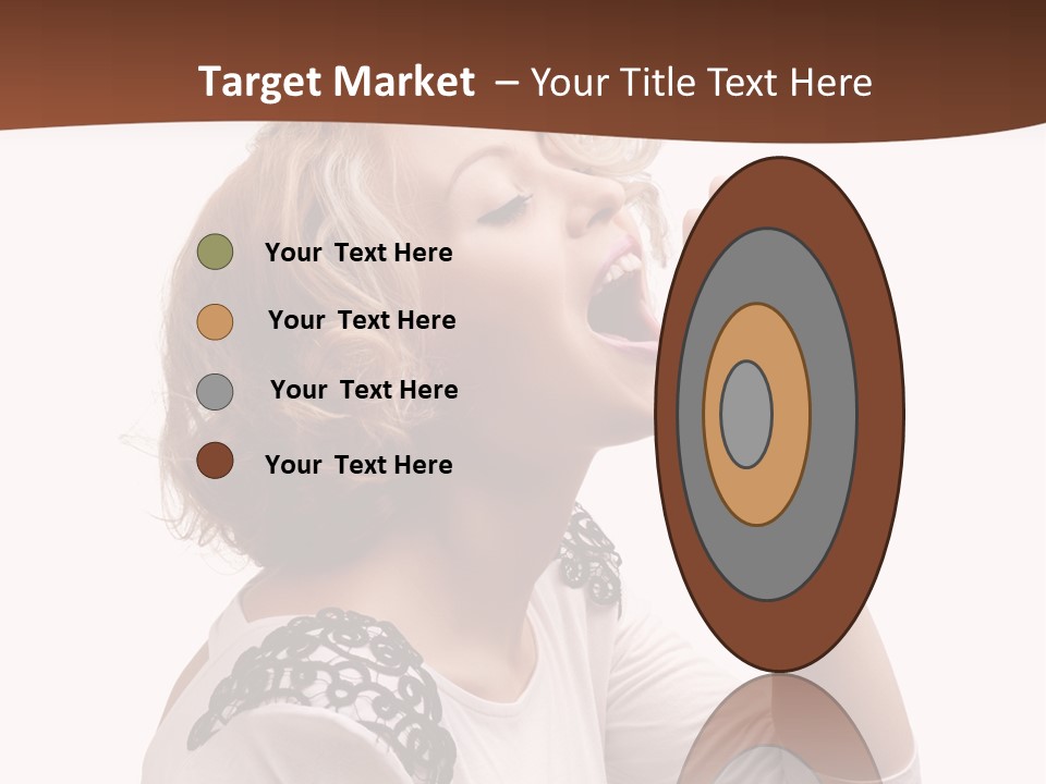 Businesswoman Shouting One PowerPoint Template