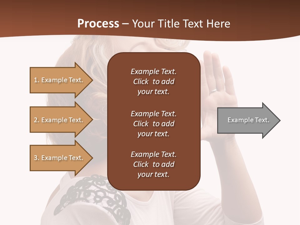 Businesswoman Shouting One PowerPoint Template