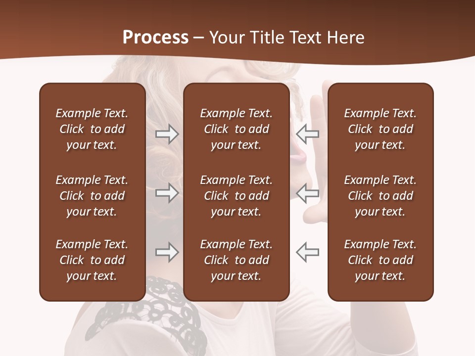 Businesswoman Shouting One PowerPoint Template