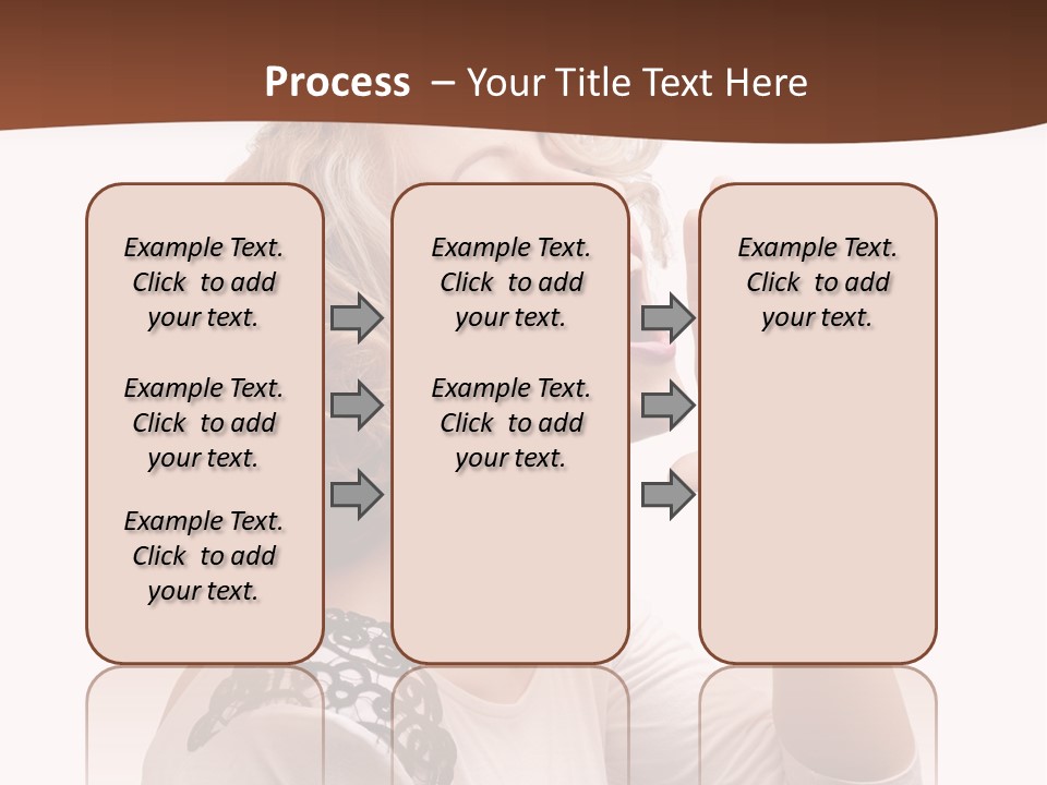 Businesswoman Shouting One PowerPoint Template