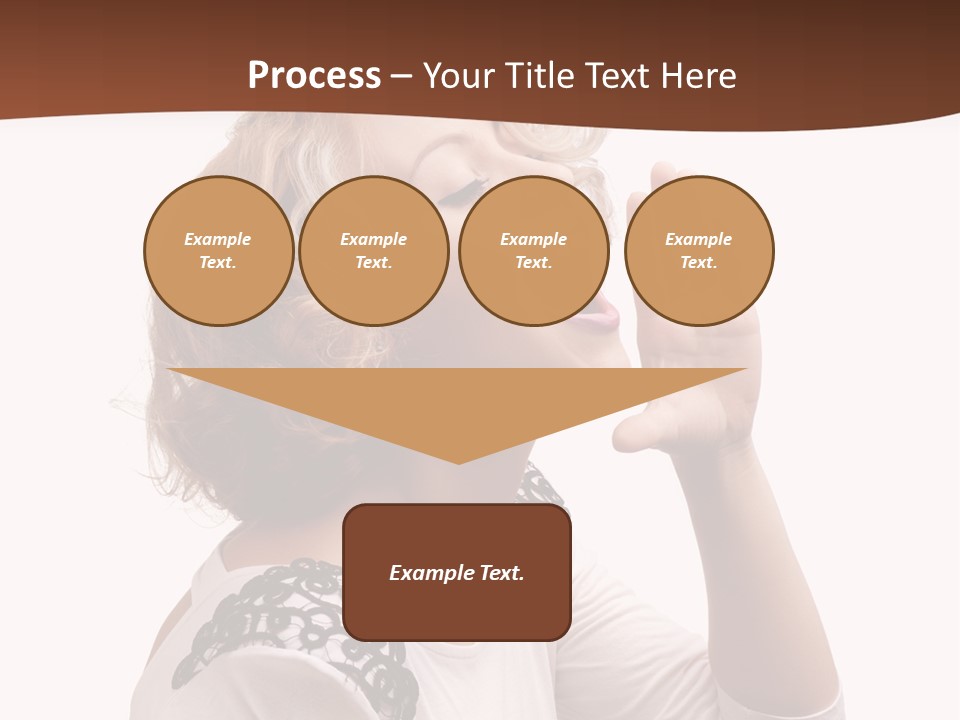 Businesswoman Shouting One PowerPoint Template