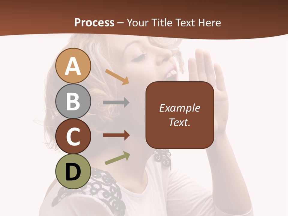 Businesswoman Shouting One PowerPoint Template