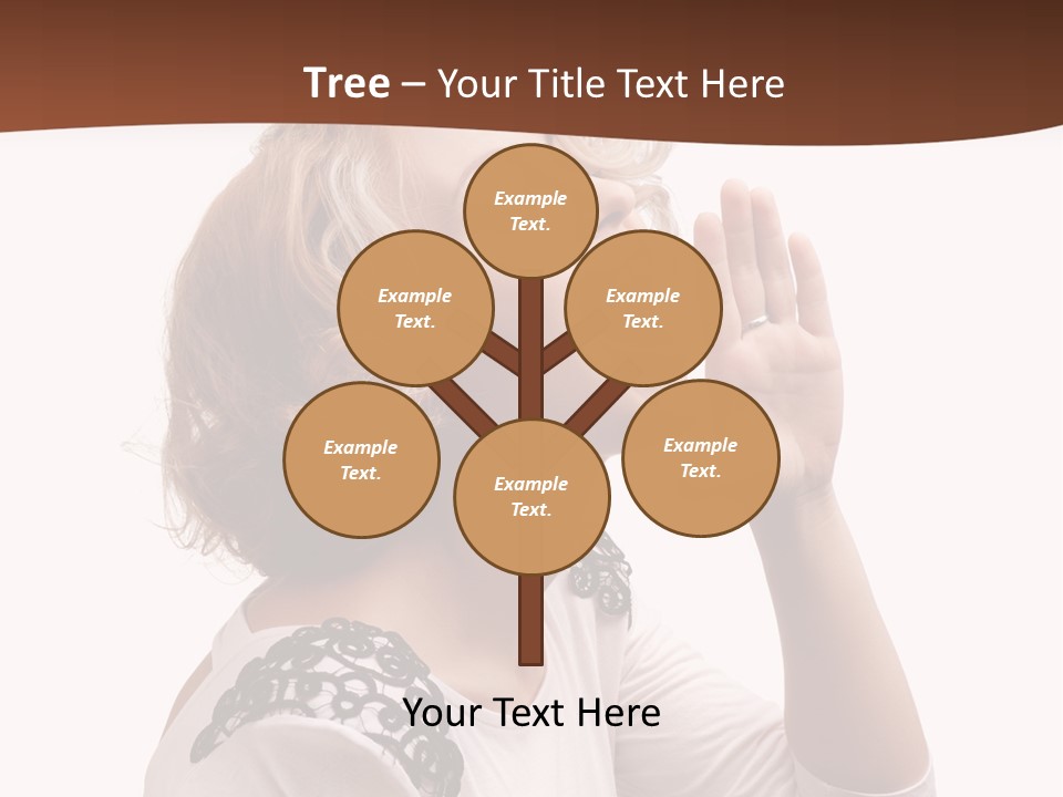 Businesswoman Shouting One PowerPoint Template