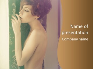 Exciting Sensuality Nude PowerPoint Template