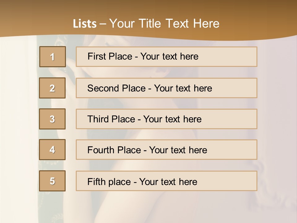 Exciting Sensuality Nude PowerPoint Template