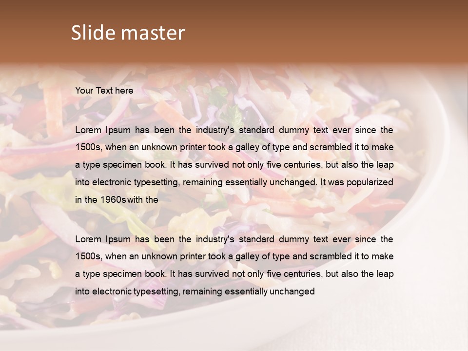 Grated Coleslaw Red PowerPoint Template