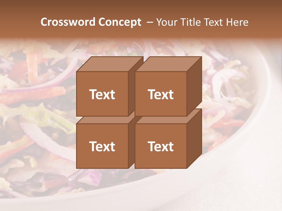 Grated Coleslaw Red PowerPoint Template