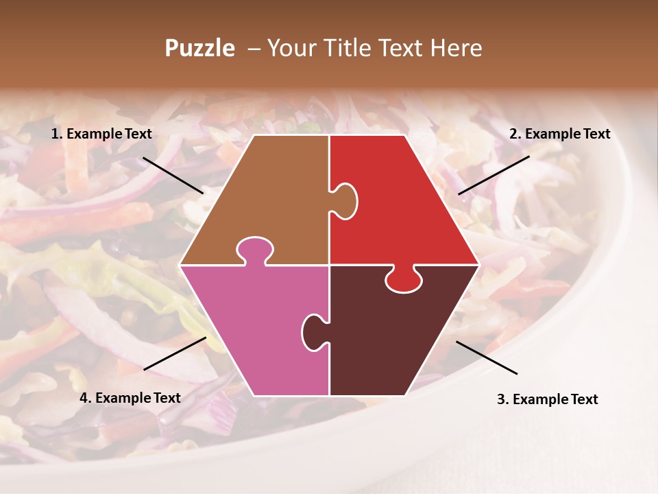 Grated Coleslaw Red PowerPoint Template