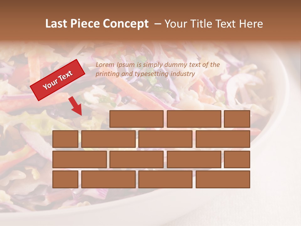 Grated Coleslaw Red PowerPoint Template