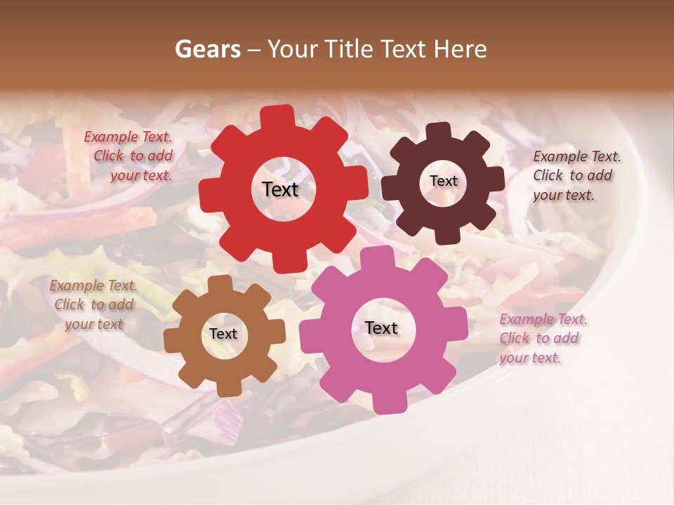 Grated Coleslaw Red PowerPoint Template