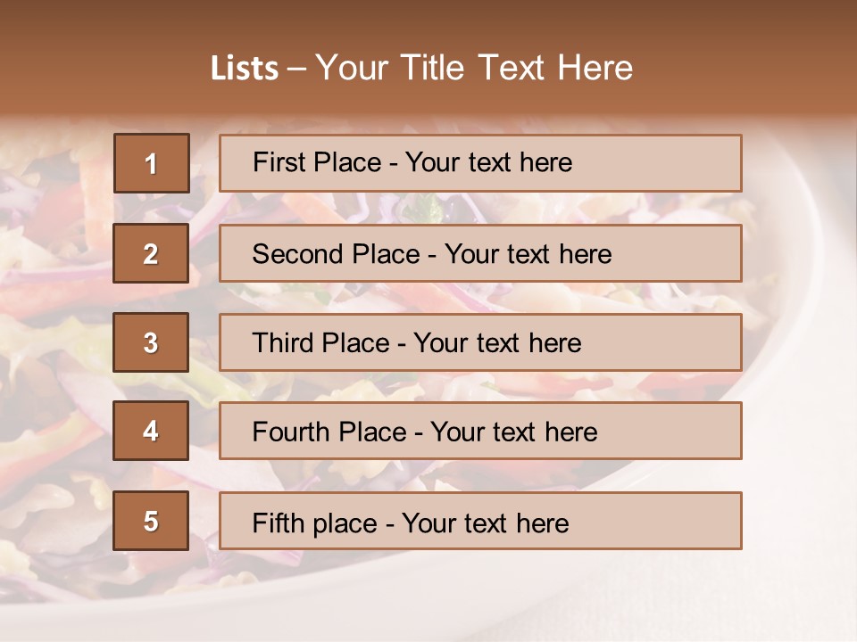 Grated Coleslaw Red PowerPoint Template