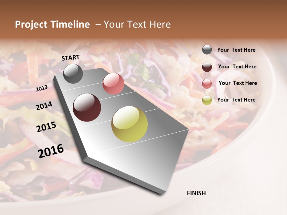 Grated Coleslaw Red PowerPoint Template