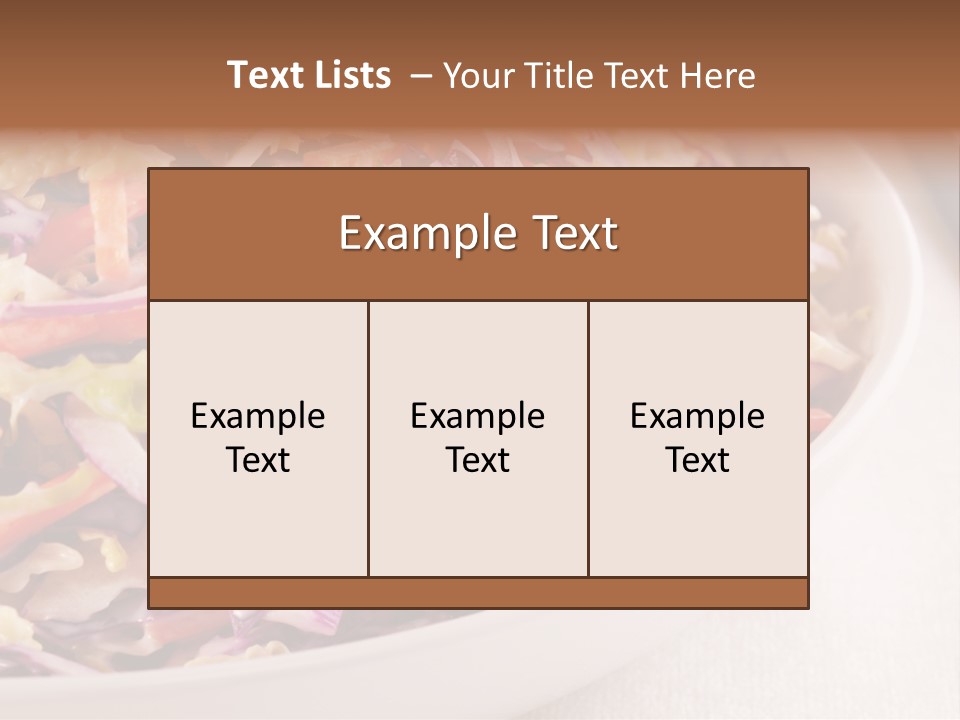 Grated Coleslaw Red PowerPoint Template