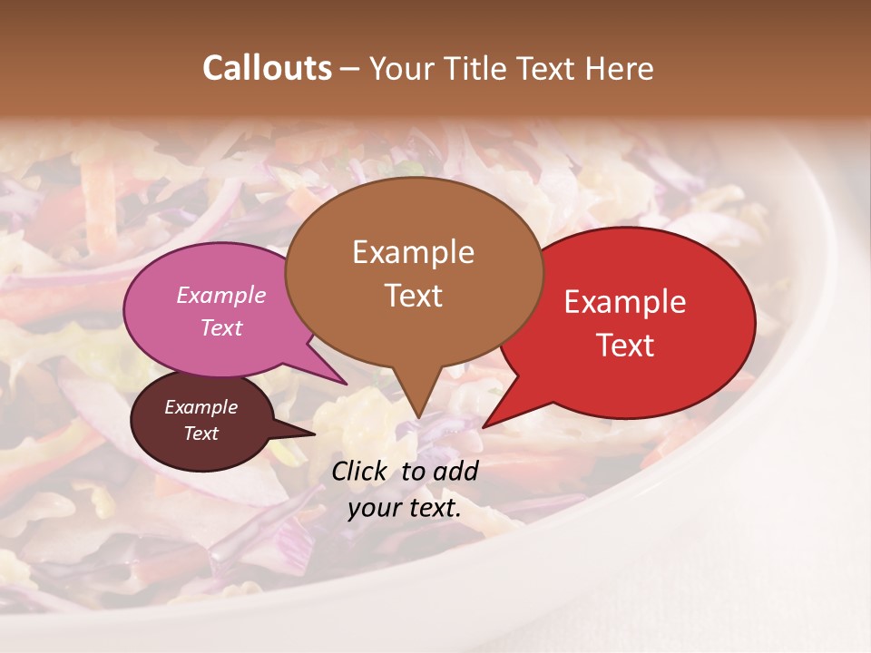 Grated Coleslaw Red PowerPoint Template