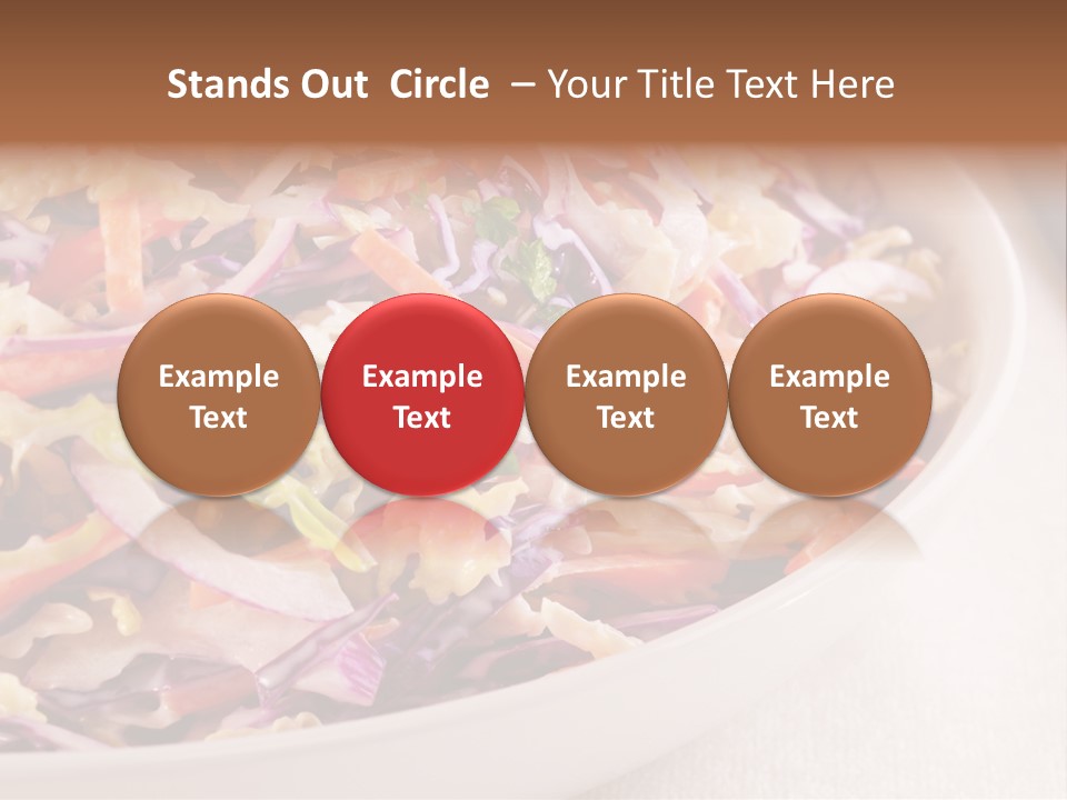 Grated Coleslaw Red PowerPoint Template