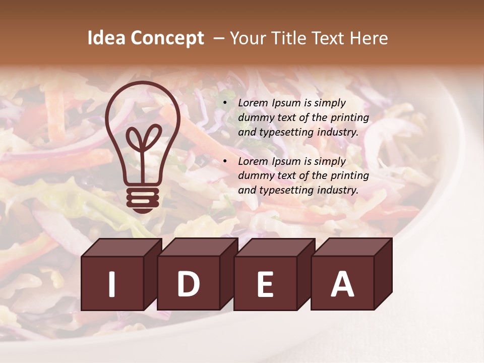 Grated Coleslaw Red PowerPoint Template
