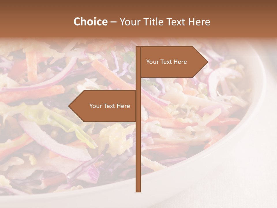 Grated Coleslaw Red PowerPoint Template