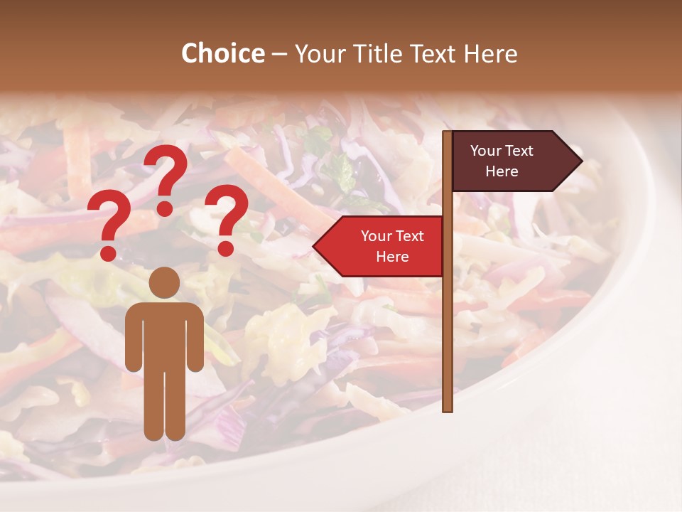 Grated Coleslaw Red PowerPoint Template