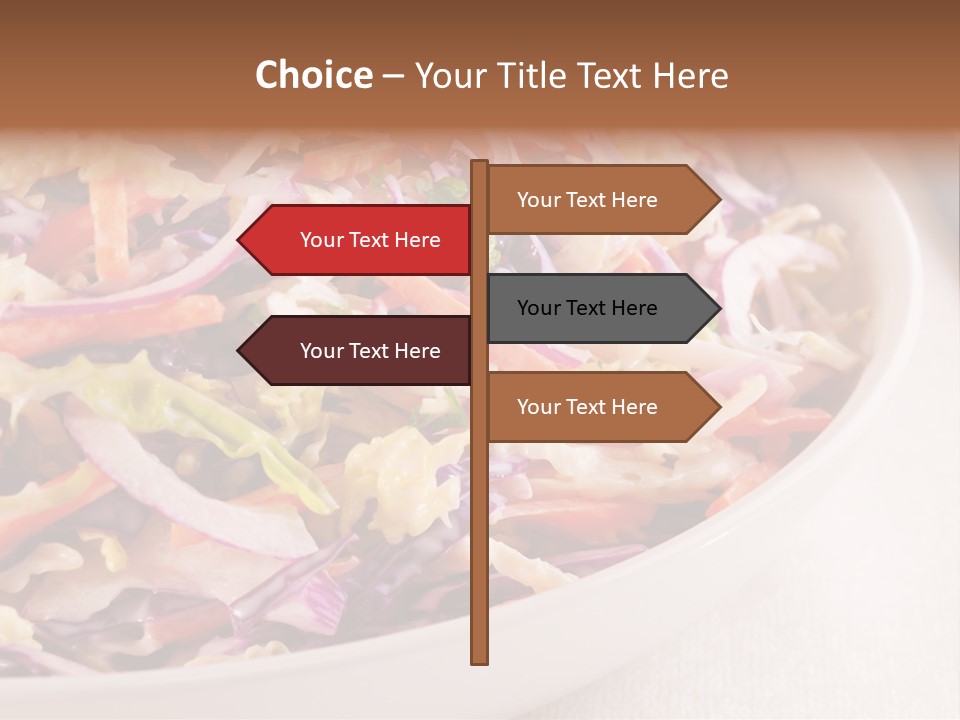 Grated Coleslaw Red PowerPoint Template