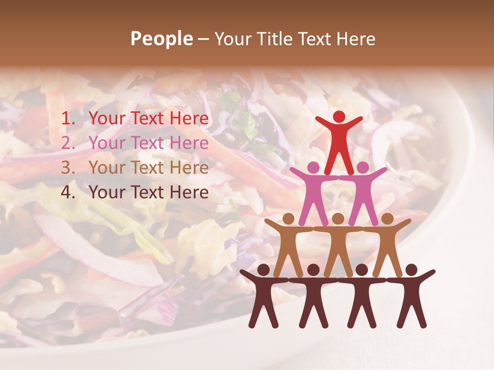 Grated Coleslaw Red PowerPoint Template