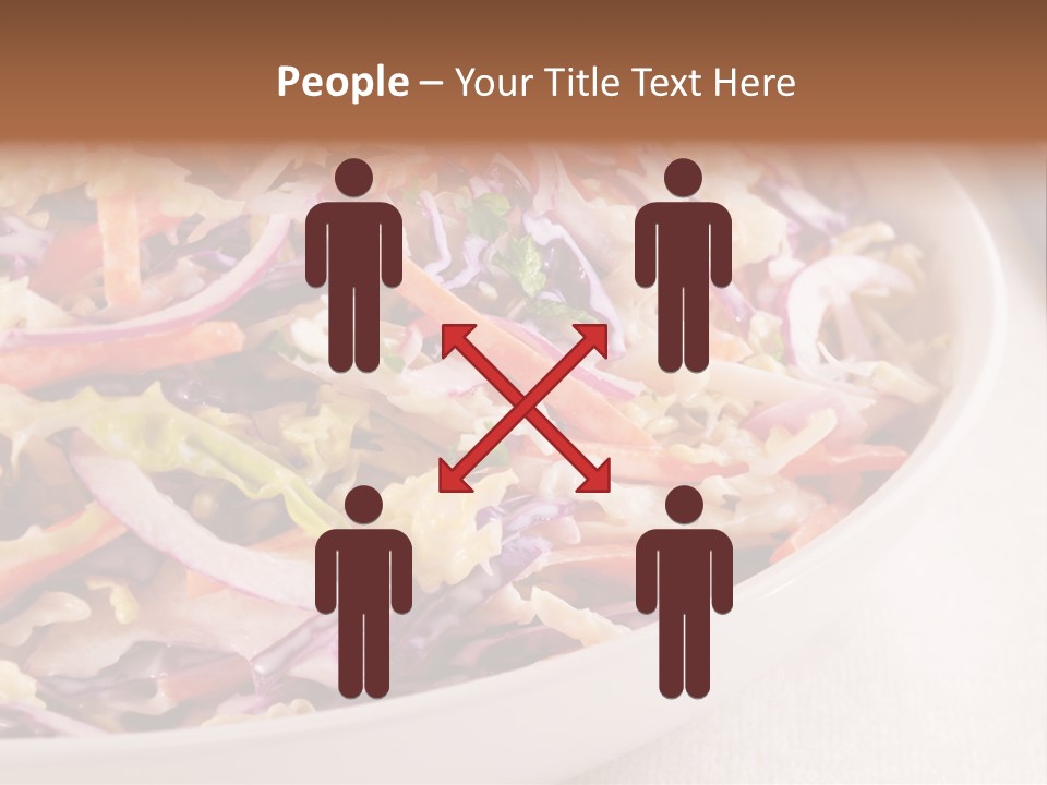 Grated Coleslaw Red PowerPoint Template