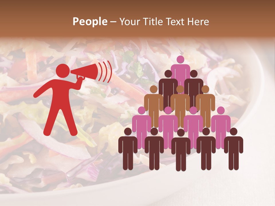 Grated Coleslaw Red PowerPoint Template
