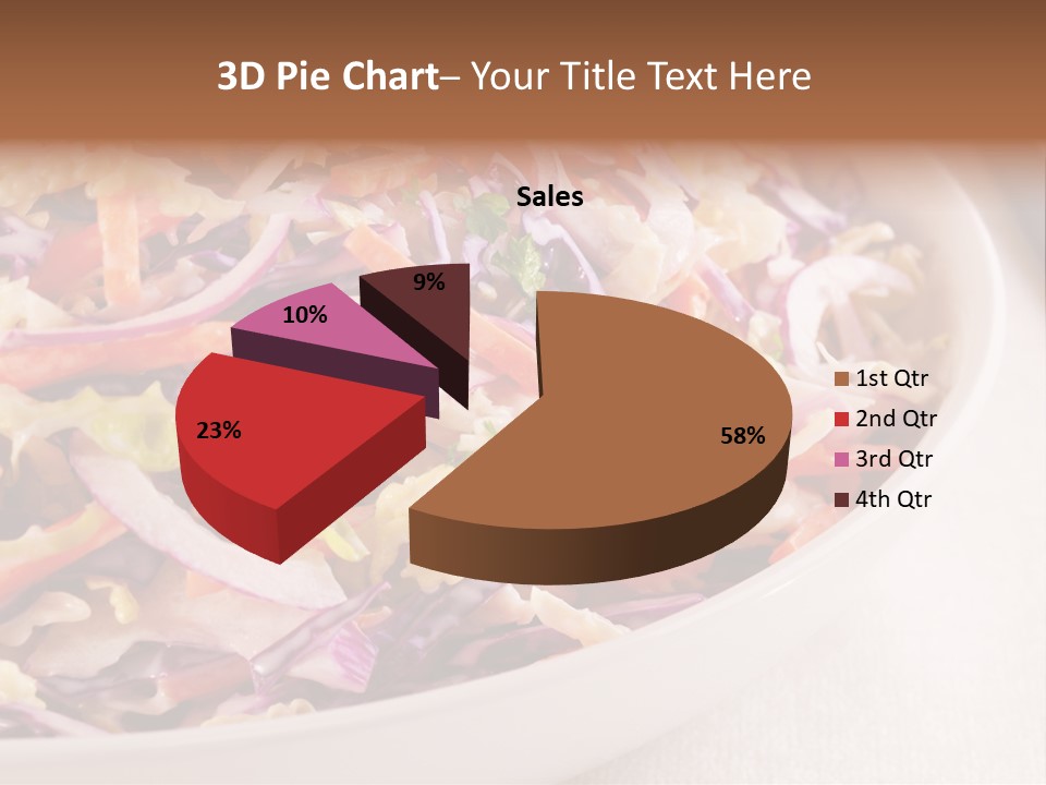 Grated Coleslaw Red PowerPoint Template
