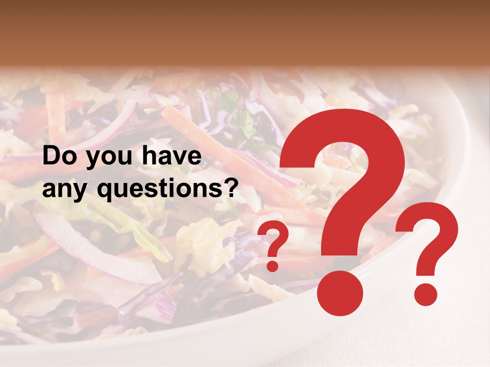 Grated Coleslaw Red PowerPoint Template