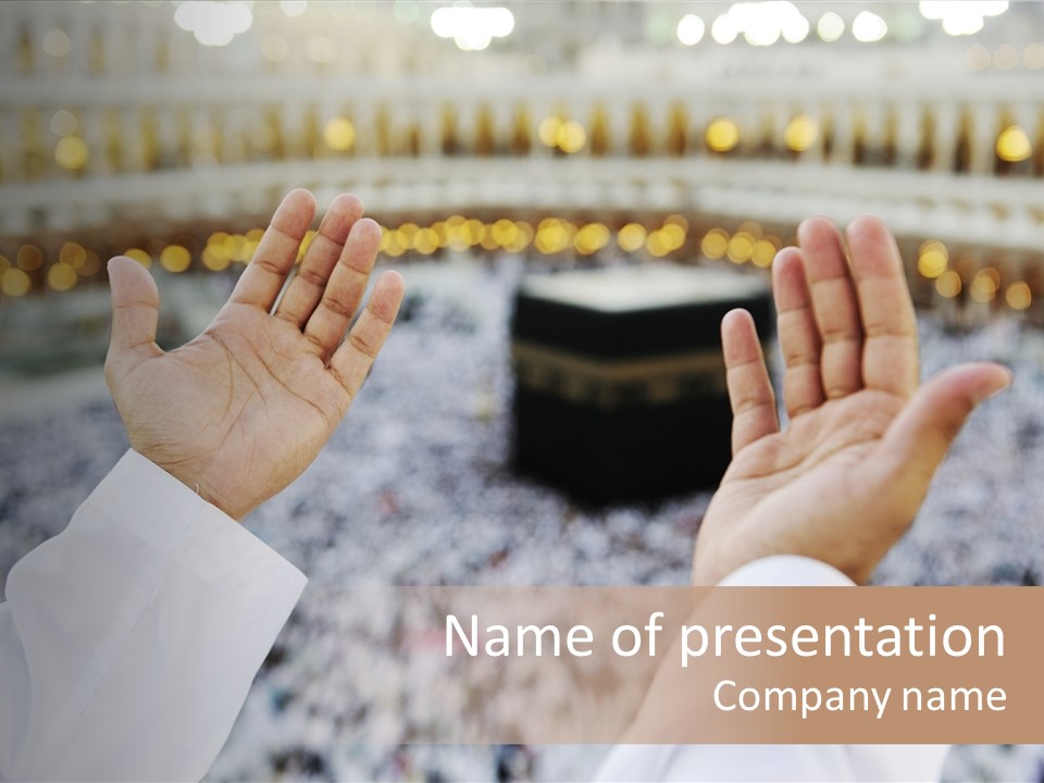 Masjid Alharam Congregation Mekah PowerPoint Template