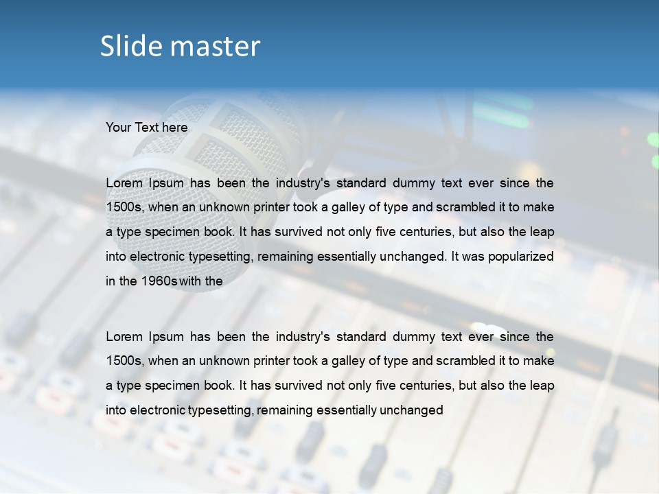 Mic Communication Panel PowerPoint Template