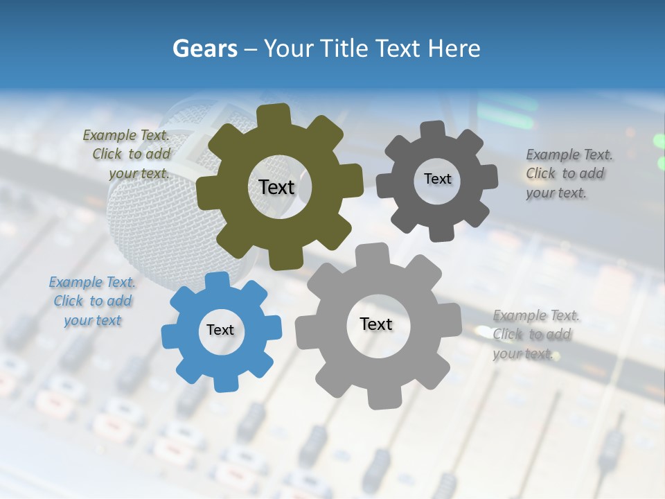 Mic Communication Panel PowerPoint Template