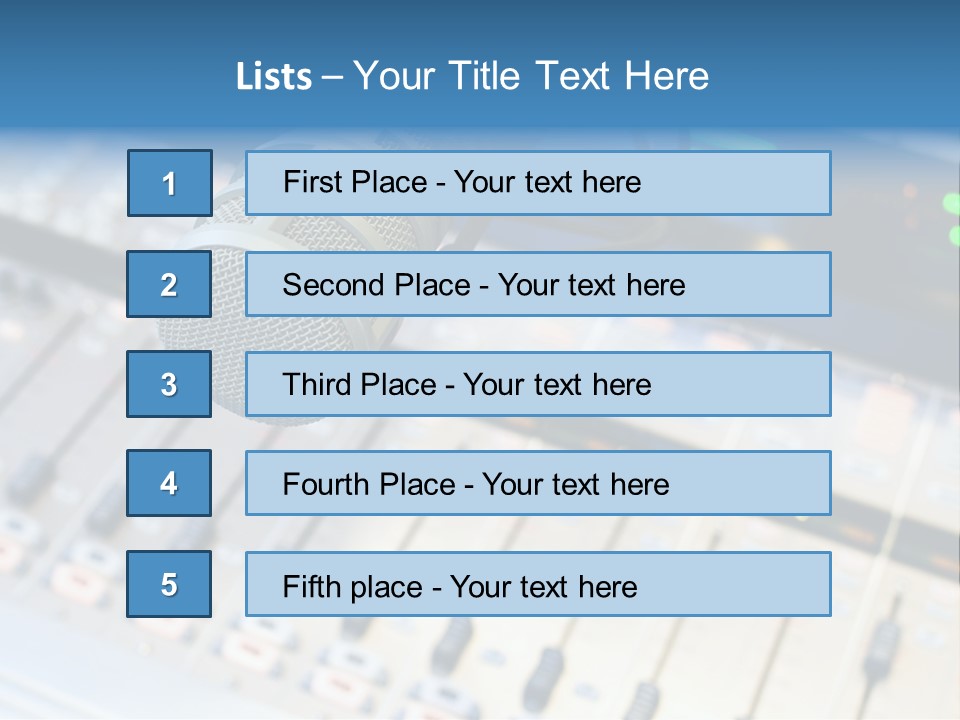Mic Communication Panel PowerPoint Template