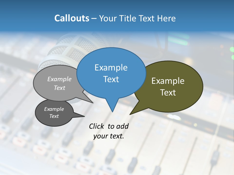 Mic Communication Panel PowerPoint Template