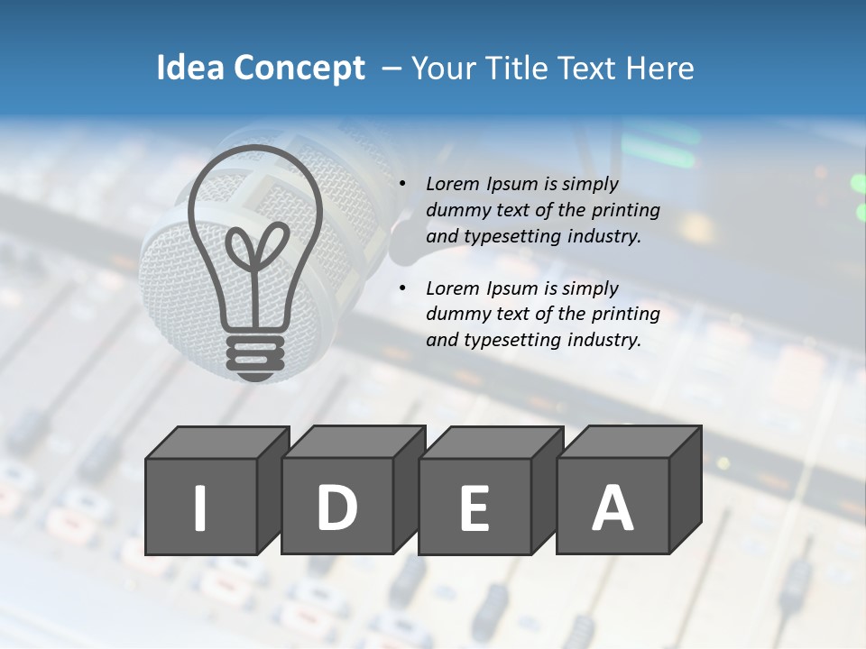 Mic Communication Panel PowerPoint Template