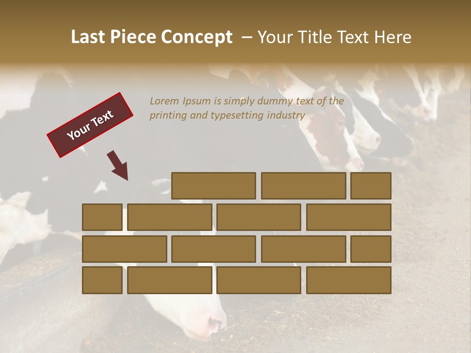 Stall Agricultural Herd PowerPoint Template