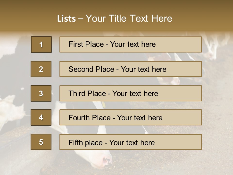 Stall Agricultural Herd PowerPoint Template