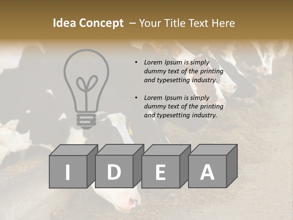 Stall Agricultural Herd PowerPoint Template