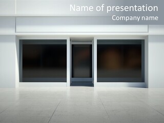 Design Exhibition Door PowerPoint Template