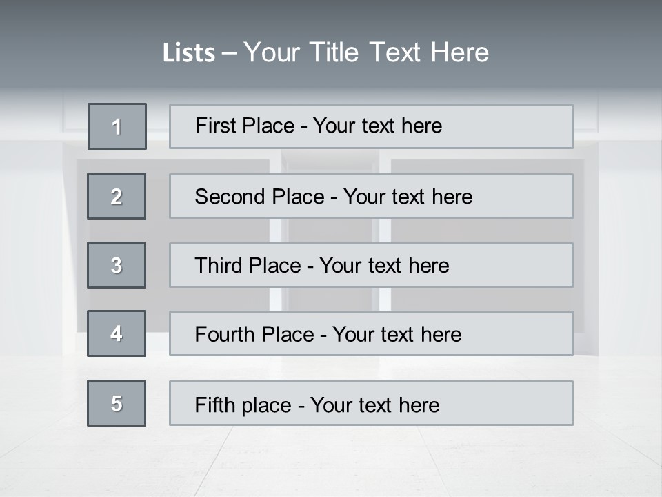 Design Exhibition Door PowerPoint Template