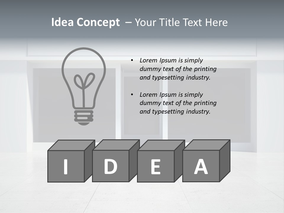 Design Exhibition Door PowerPoint Template