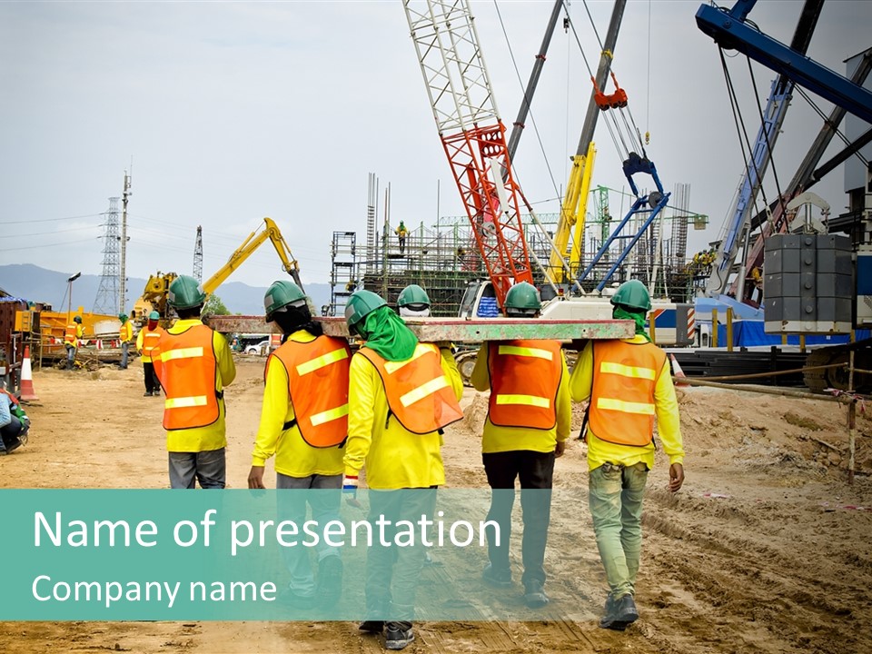Site Unity Crane PowerPoint Template