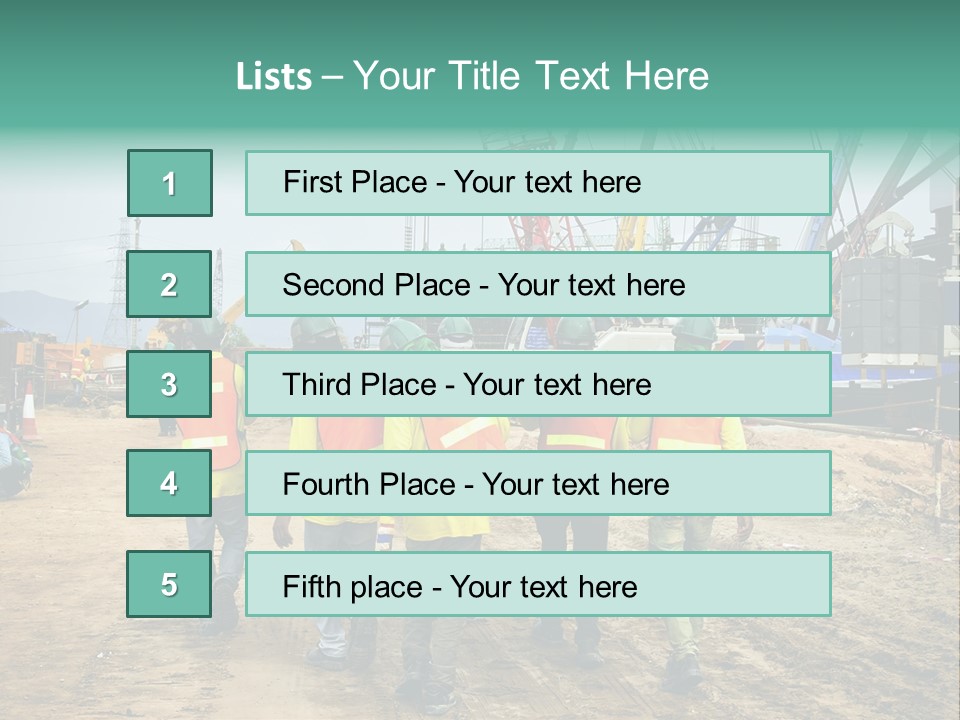 Site Unity Crane PowerPoint Template