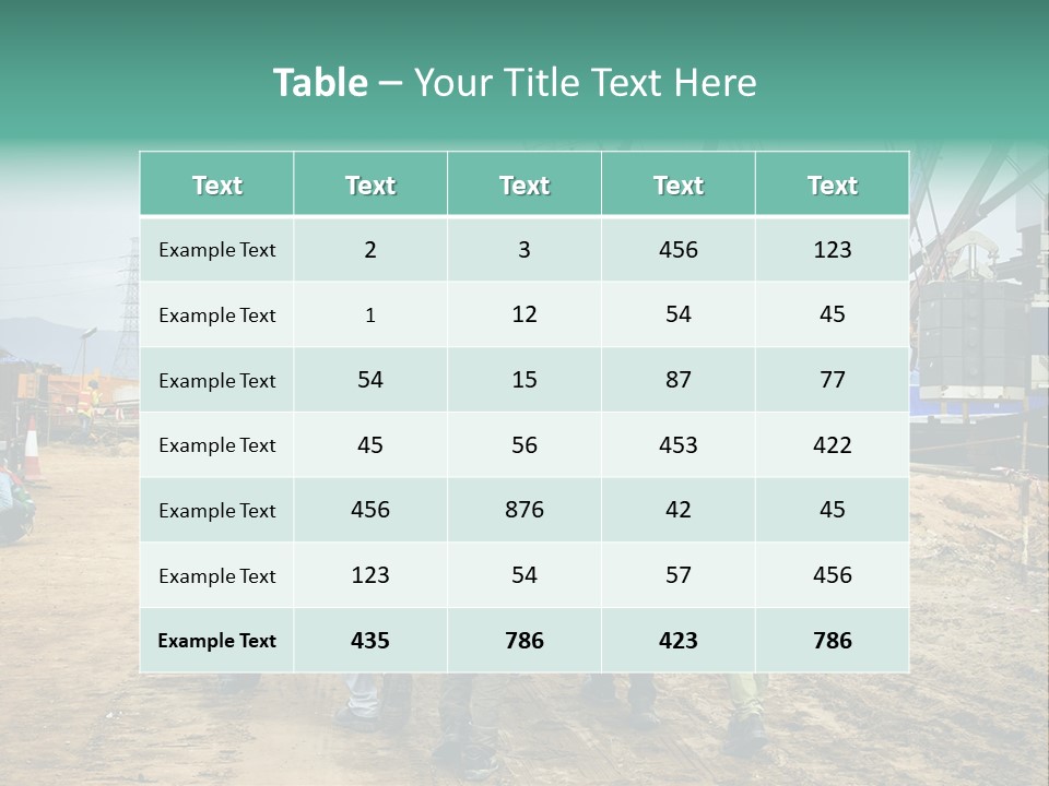 Site Unity Crane PowerPoint Template