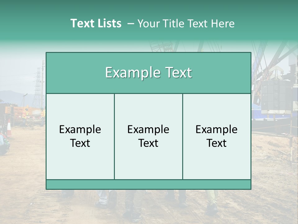 Site Unity Crane PowerPoint Template